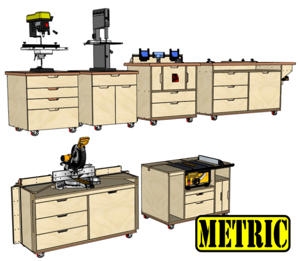 Mobile Workshop Bundle – Metric Build Plans | Metric Woodworking Plans woodworking plan