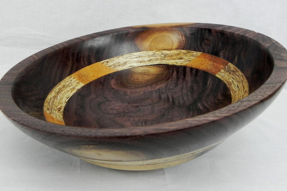 Laminated Reclaimed Wooden Bowl - Image 1