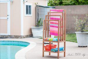 DIY Freestanding Outdoor Towel Rack - Image 1