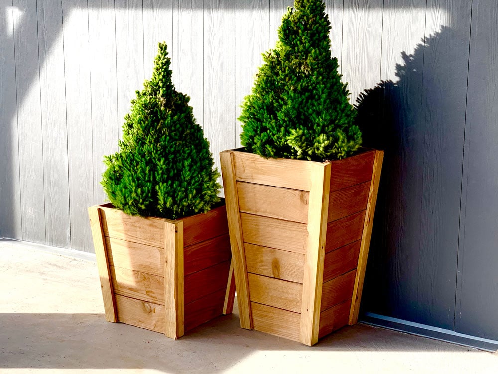 Tall Wood Planters - Image 1