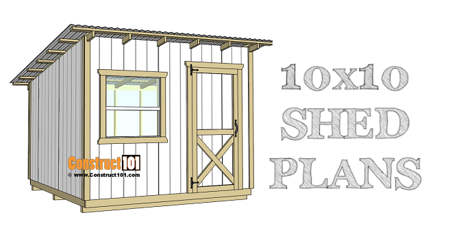 10×10 Lean To Shed Plans - Image 1