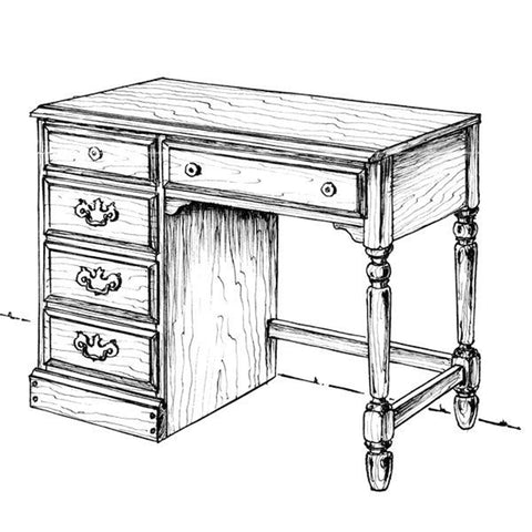 Woodworking Project Paper Plan to Build Dresser Desk - Image 1