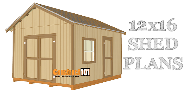 12×16 Shed Plans – Gable Design - Image 1
