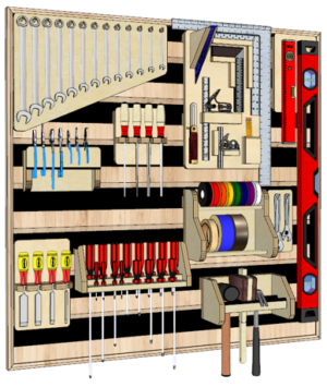 French Cleat Hand / Design Tools Organizer Build Plans