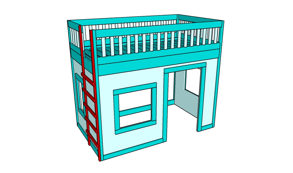 PLAYHOUSE LOFT BED PLANS - Image 1
