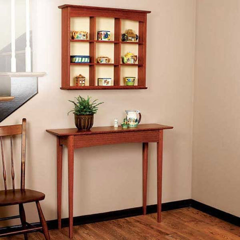 Woodworking Project Paper Plan to Build Curio Shelf and Hall Table woodworking plan