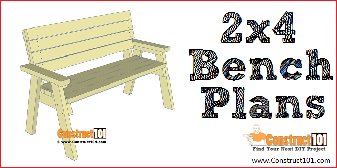 2×4 Bench Plans – Step-By-Step – Material List - Image 1