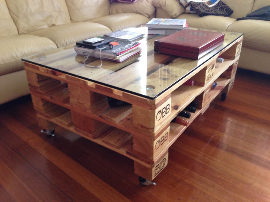 Industrial Style Pallet Coffee Table woodworking plan