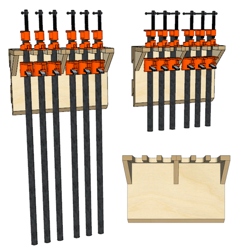 French Cleat Pipe Clamp Holder – Build Plans woodworking plan