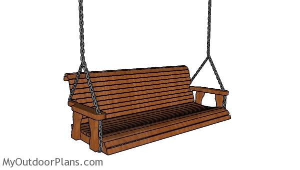 SIMPLE 5 FT PORCH SWING PLANS woodworking plan