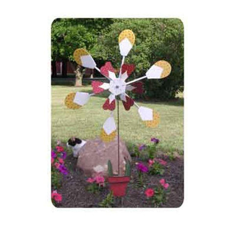 Woodworking Project Paper Plan to Build Flower Pot Windmill - Image 1
