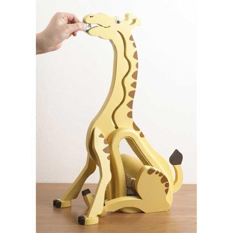Downloadable Woodworking Project Plan to Build Money-Hungry Giraffe Bank woodworking plan