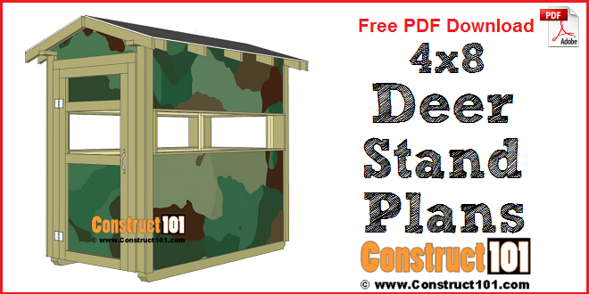 Deer Stand Plans – 4×8 – Free PDF Download - Image 1