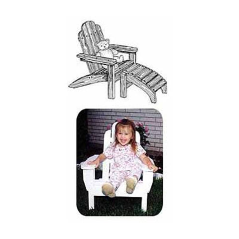 Woodworking Project Paper Plan to Build Child’s Adirondack Chair with Footrest - Image 1
