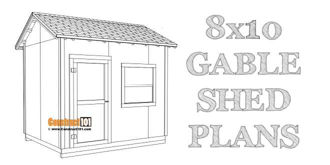 DIY 8×10 Gable Shed | Building Plans woodworking plan