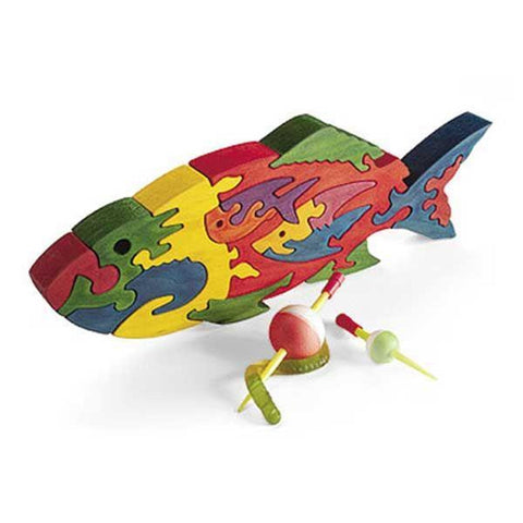 Downloadable Woodworking Project Plan to Build Scrollsawn Fishy Puzzle woodworking plan