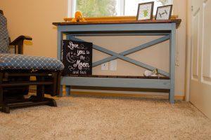 Farmhouse Top X-Accent Console Table - Image 1
