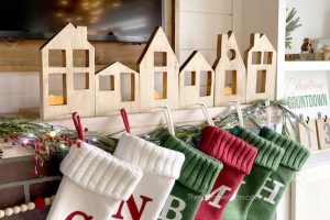 Christmas Village Stocking Hangers - Image 1
