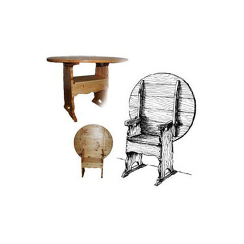 Woodworking Project Paper Plan to Build Colonial Chair / Table - Image 1