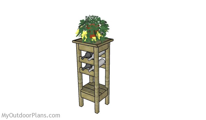 PLANT STAND WITH WINE RACK PLANS - Image 1