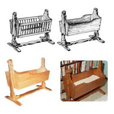 Woodworking Project Paper Plan to Build Mission American Baby Cradle - Image 1