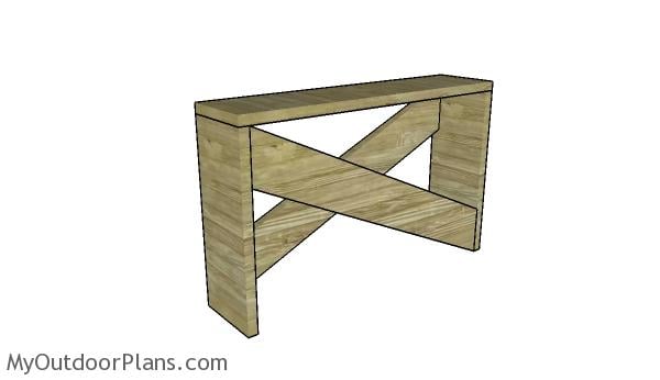 RUSTIC ENTRYWAY TABLE PLANS woodworking plan