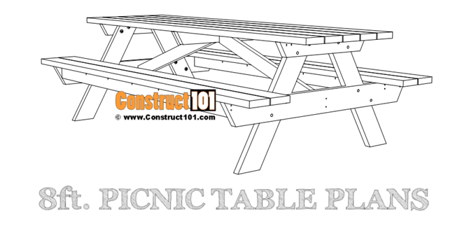 8 Foot Picnic Table Plans | DIY Projects - Image 1