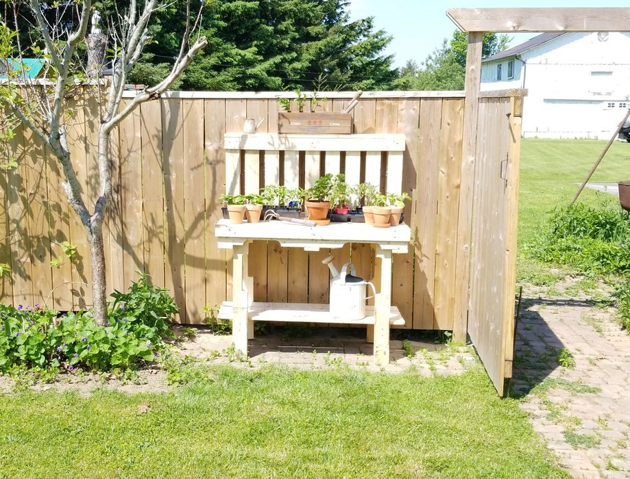 Potting Bench From Pallet Wood woodworking plan