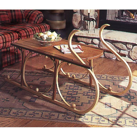 Woodworking Project Paper Plan to Build Yuletide Sleigh Coffee Table woodworking plan