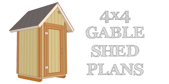 Small Garden Shed Plans 4’x4′ Gable Shed - Image 1