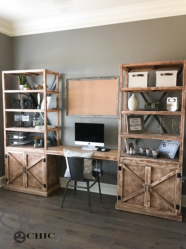 DIY Office Desk System woodworking plan