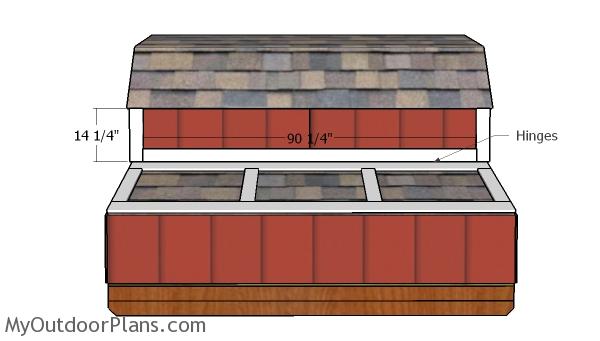 7 FT TALL BARN CHICKEN COOP NESTING BOXES PLANS - Image 1