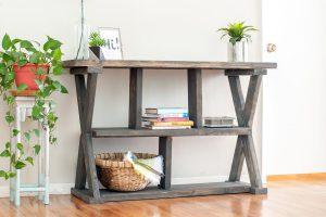 X-leg Console Table with shelves - Image 1