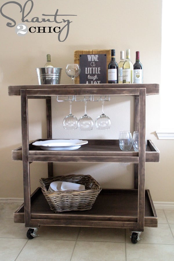 DIY Bar Cart woodworking plan