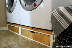 Washer & Dryer Pedestals with Drawer woodworking plan