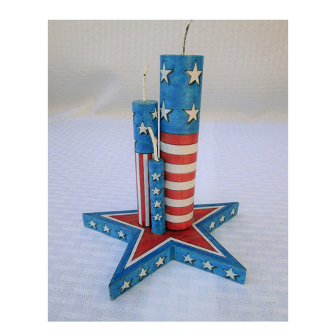Star with Pretend Firecrackers Woodworking Pattern and Picture - Image 1