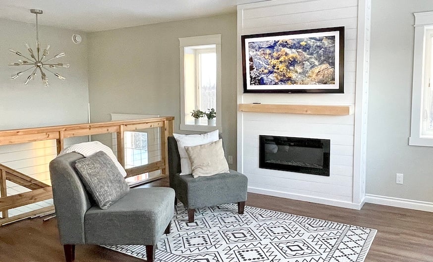 Easiest Shiplap Fireplace Tutorial with Free Plans and Video - Image 1