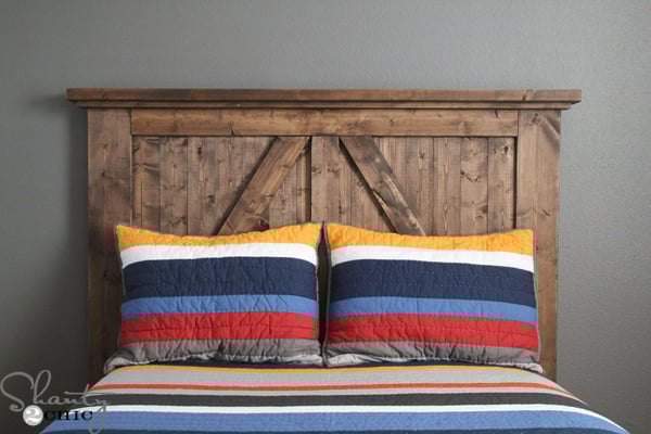 DIY Barn Door Headboard woodworking plan