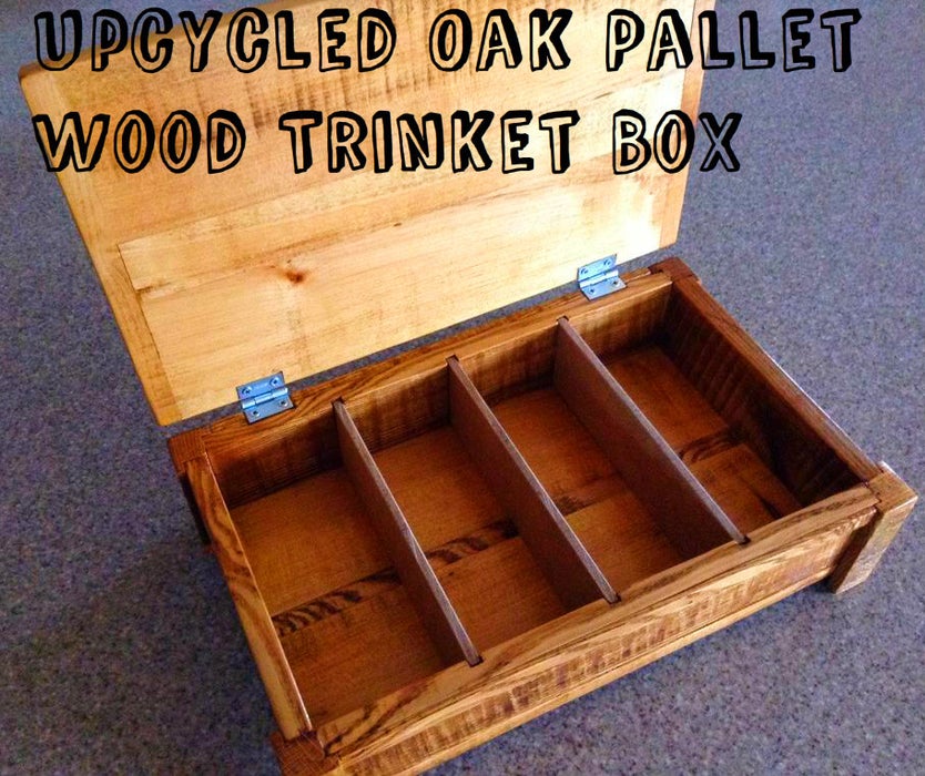 Upcycled Oak Pallet Wood Trinket Box woodworking plan