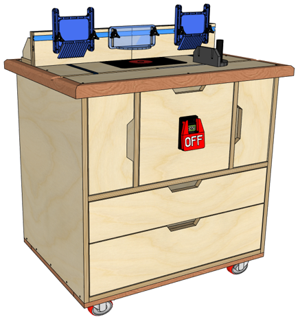 Mobile Router Table – Build Plans | Woodworking Plans, DIY Router Table, Router Table Plans - Image 1
