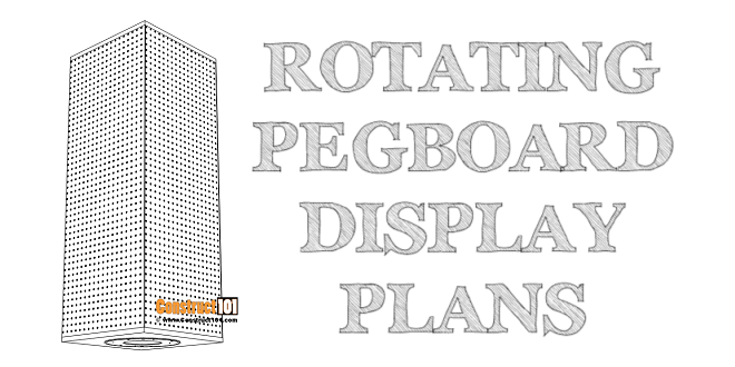 DIY Rotating Pegboard Display woodworking plan