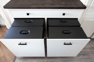 Four-Bin Trash and Recycling Cabinet woodworking plan