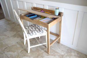 School Desk woodworking plan