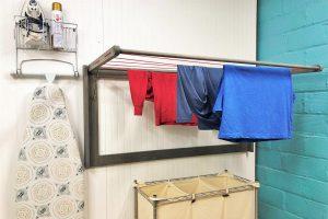 Fold-Down Laundry Drying Rack woodworking plan
