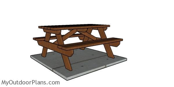 5 FOOT PICNIC TABLE PLANS - Image 1