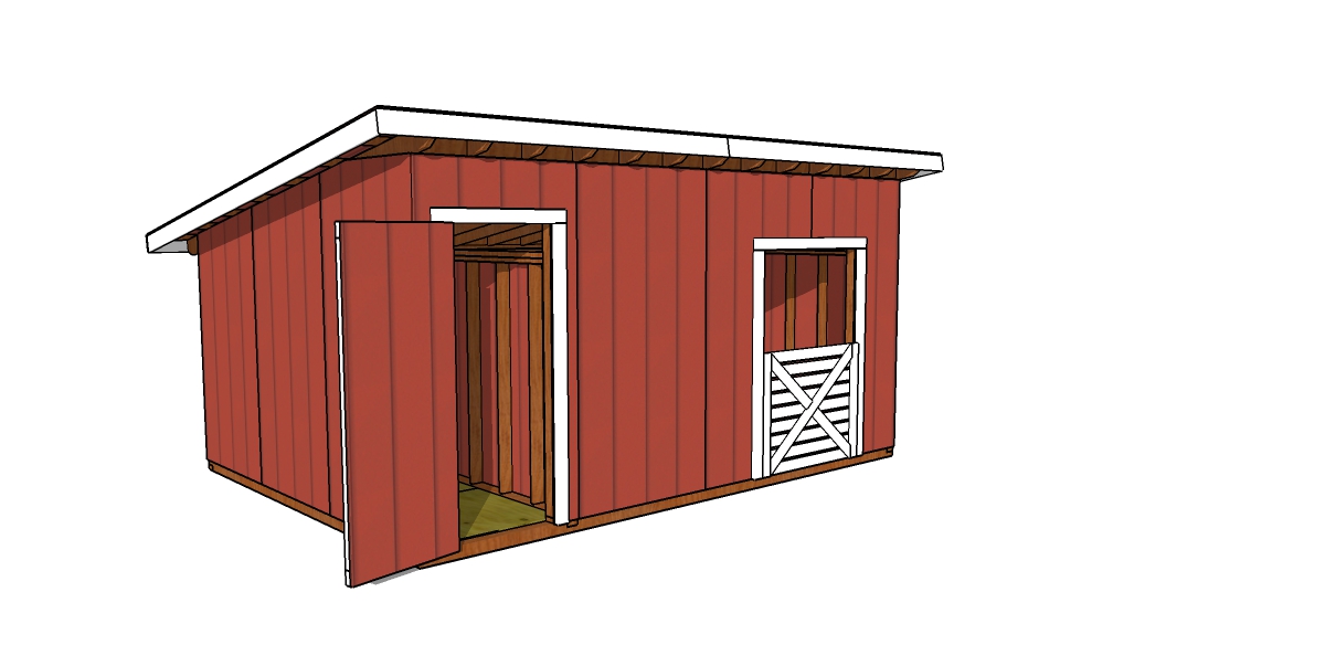 12×16 GOAT SHELTER WITH STORAGE PLANS – PDF DOWNLOAD woodworking plan