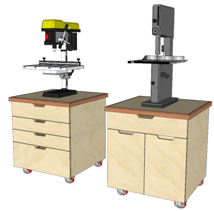 Mobile Workstation Workshop Cart Build Plans woodworking plan
