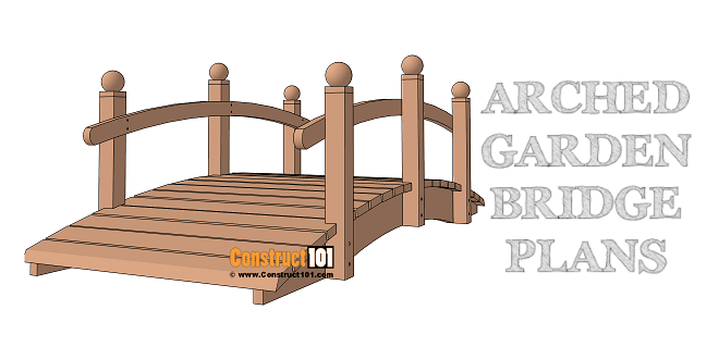 Arched Garden Bridge Plans – Landscape Bridge - Image 1