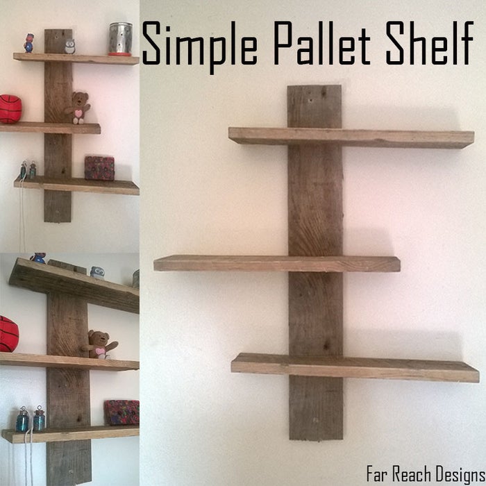 Simple Modern Pallet Shelf - Image 1