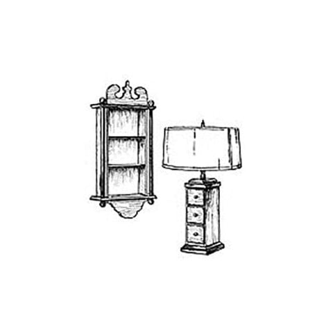 Woodworking Project Paper Plan to Build Clock Case Shelf and Curio Lamp woodworking plan